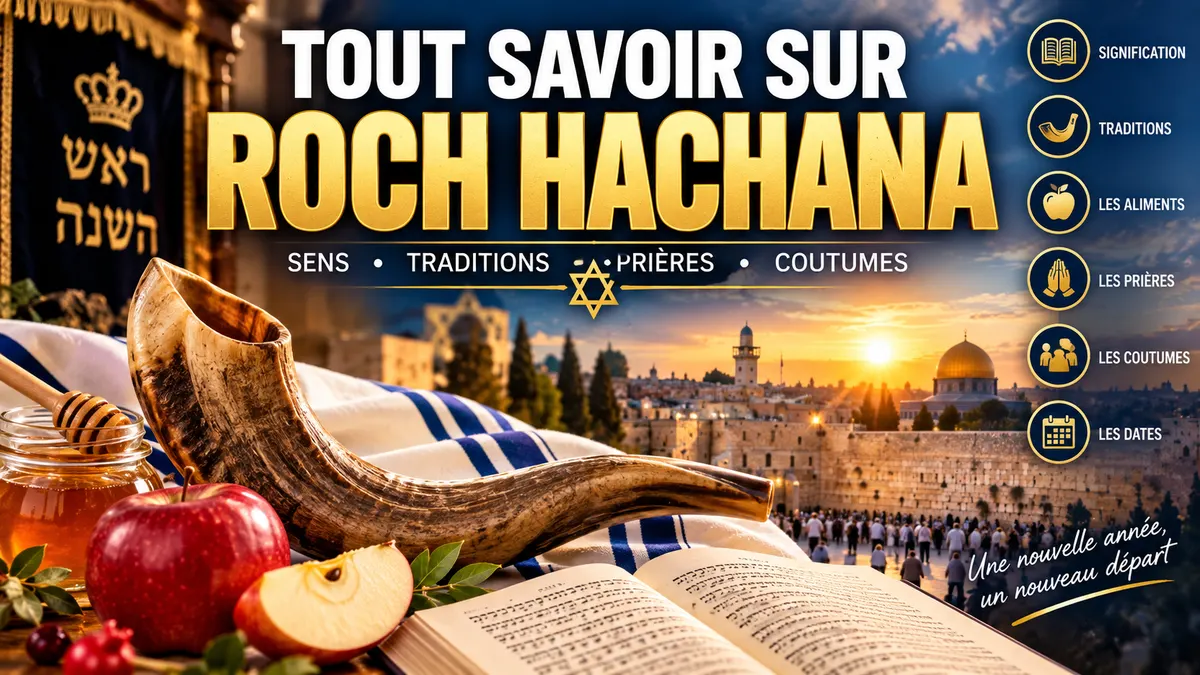 Roch Hachana — pomme au miel, chofar et grenade