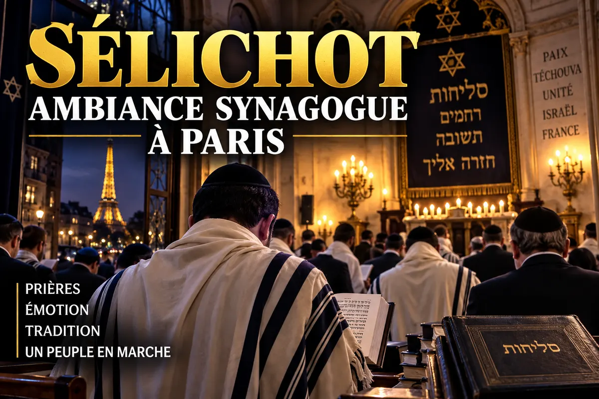 Ambiance des Selichot dans une synagogue à Paris