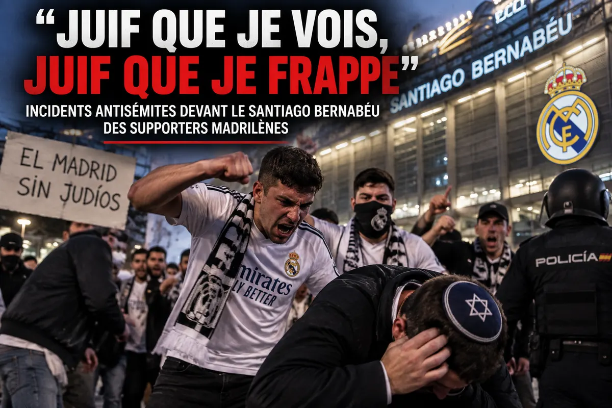 Incidents antisémites de supporters du Real Madrid devant le stade Santiago-Bernabéu